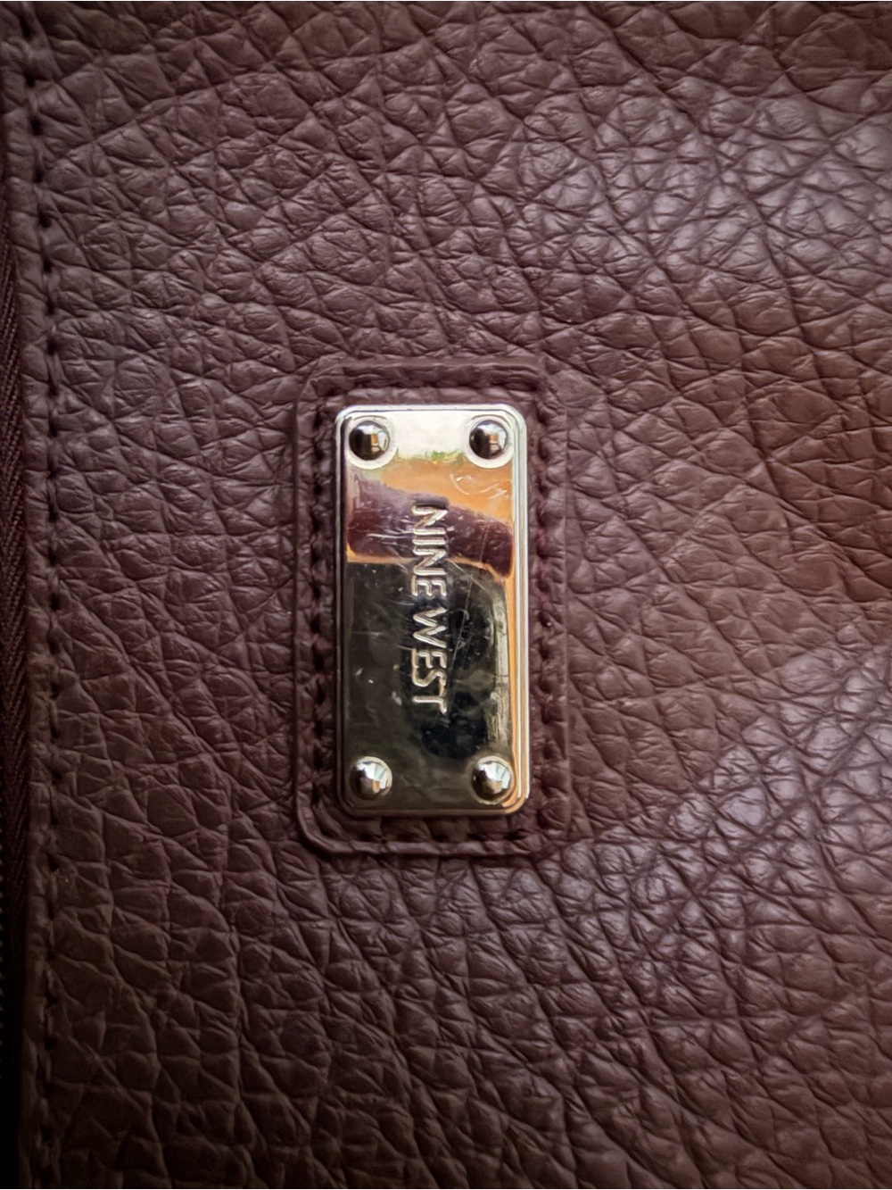 Nine West Brown Textured Crossbody Bag - Picture 2 of 3